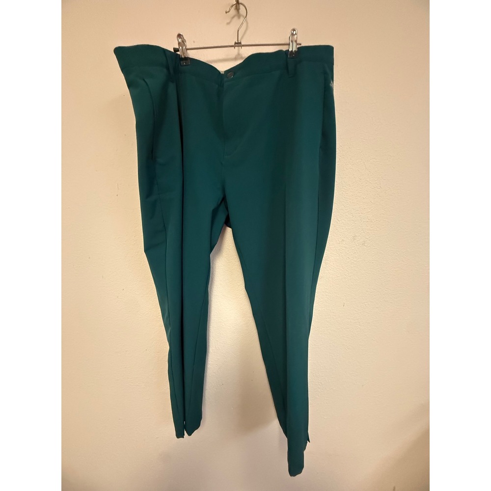 Adidas Men's Golf Pants Teal Green Stretch Performance Flat Front Size 42x30